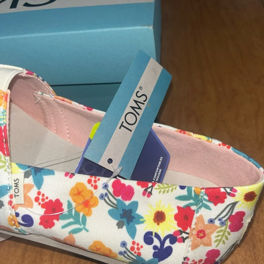 TOMS Multicolor Floral Canvas Slip-Ons - Picture 2 of 6